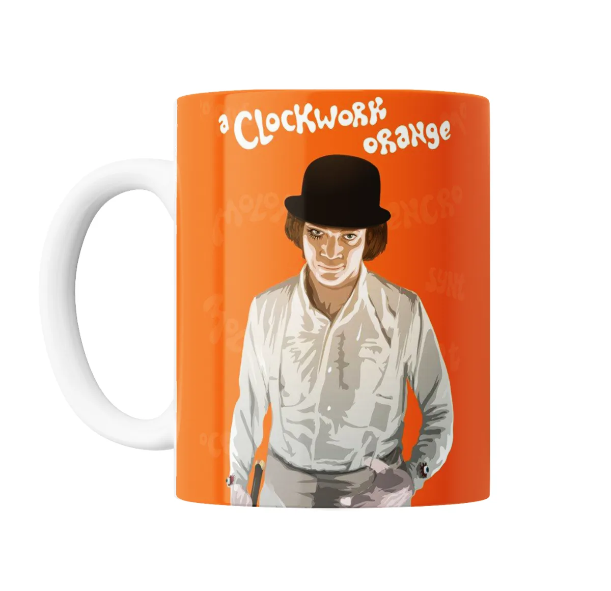 Taza de Cerámica Naranja Mecanica Alex DeLarge con Bombín - vista 2