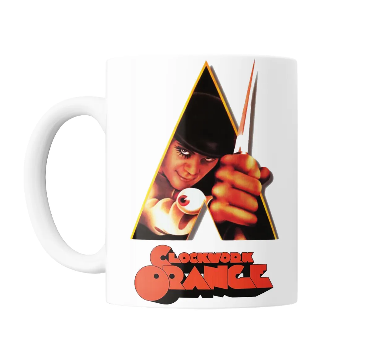 Taza de Cerámica Naranja Mecánica Alex DeLarge con Cuchillo - vista 2