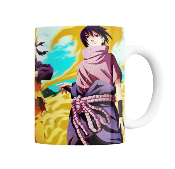 Taza de Cerámica Naruto Uzumaki Modo Kurama Viento Dorado