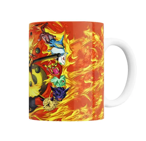Taza de Cerámica Naruto Sasuke y Naruto Modo Sabio