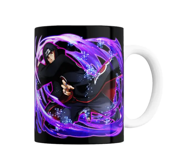 Taza de Cerámica Naruto Itachi Uchiha Susanoo Violeta
