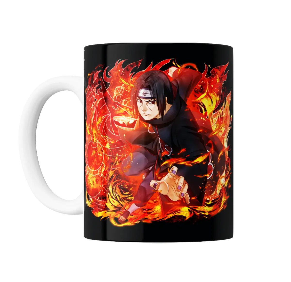 Taza de Cerámica Naruto Itachi Uchiha Fuego Akatsuki - vista 2