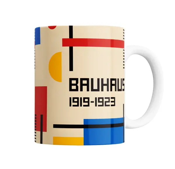 Taza de Cerámica Bauhaus 1919-1923 Diseño Geométrico