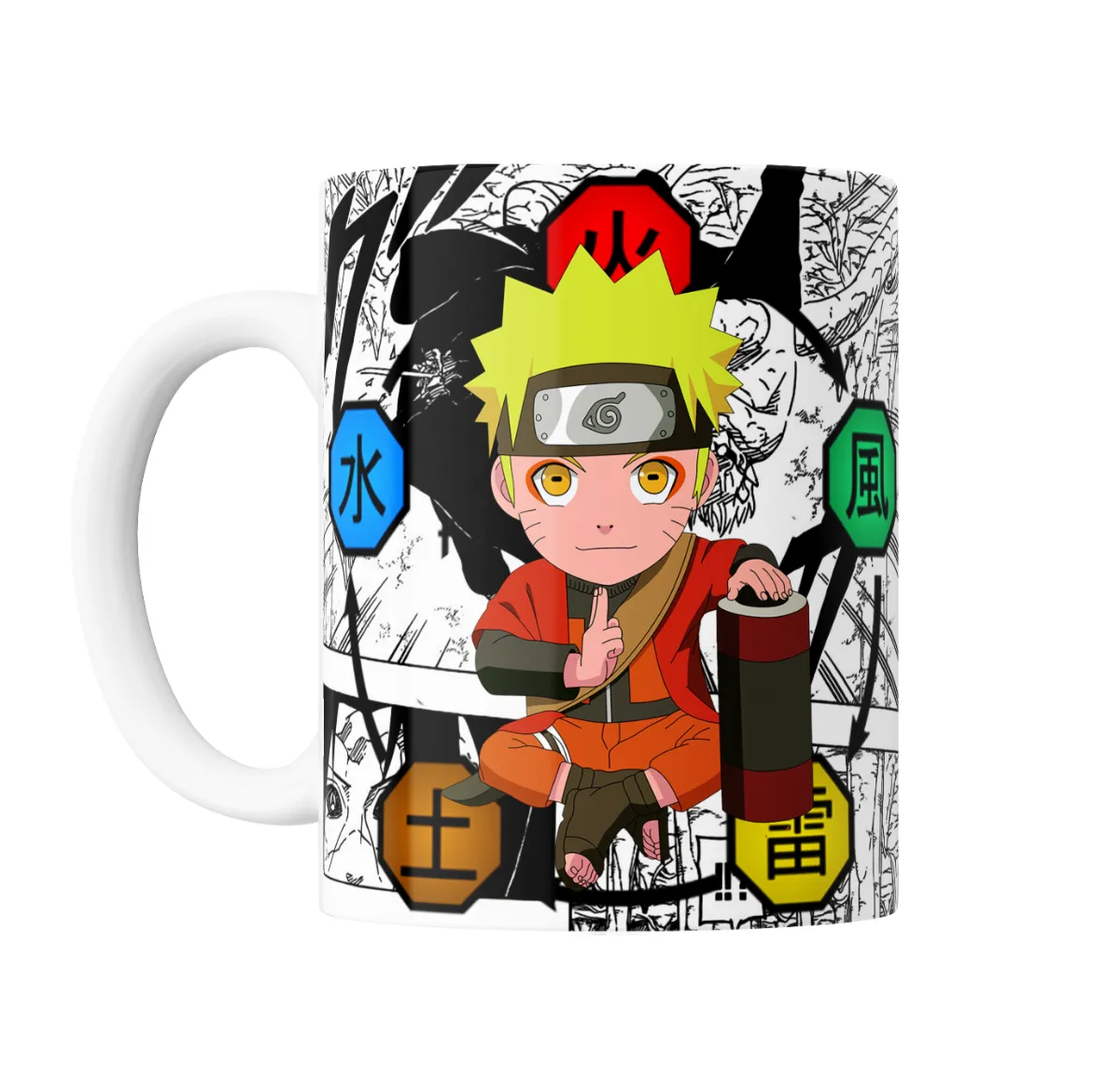 Taza de Cerámica Naruto Chibi Elementos Naruto Uzumaki - vista 2
