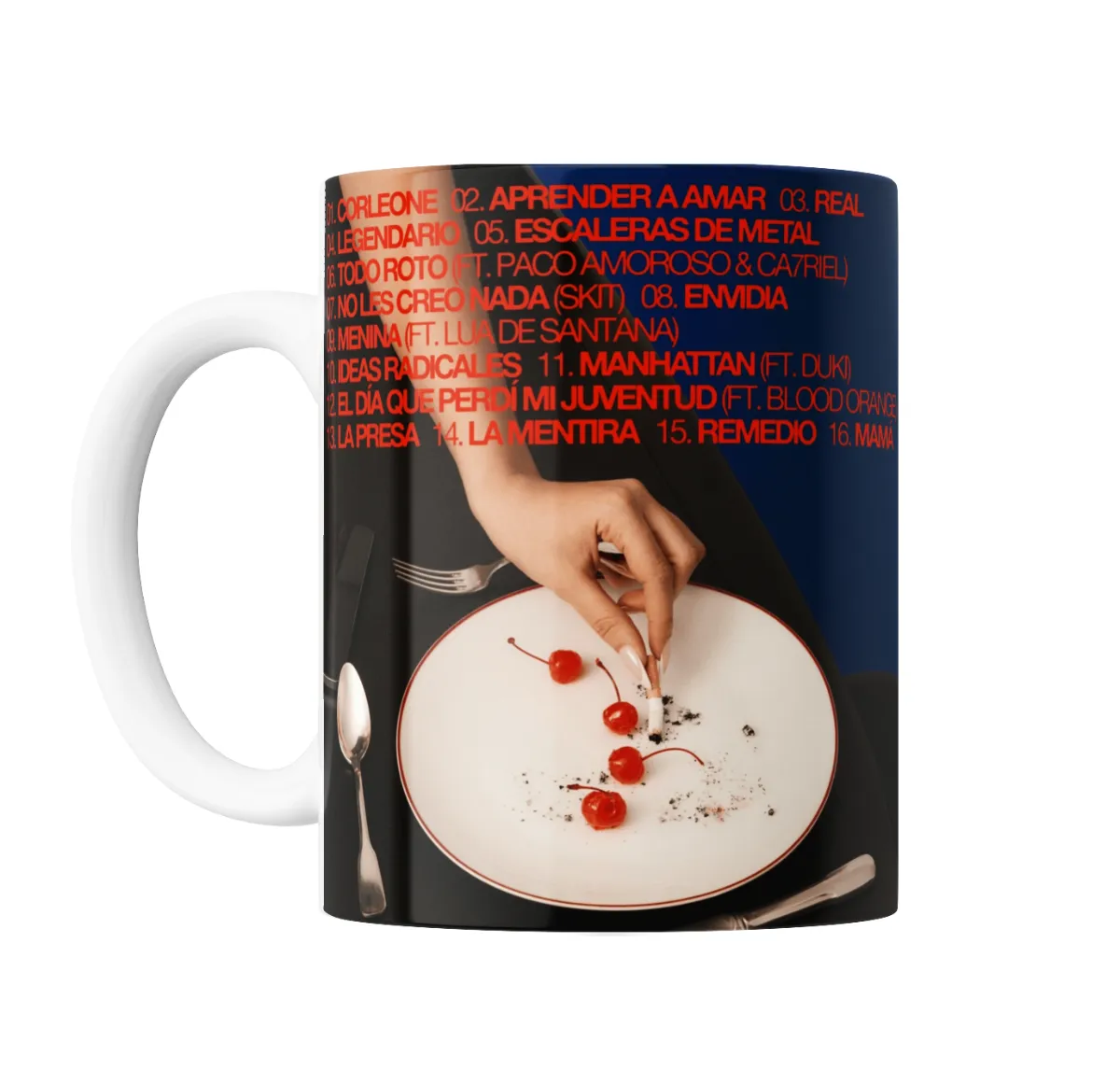 Taza de Cerámica Nathy Peluso Tracklist Cerezas - vista 2