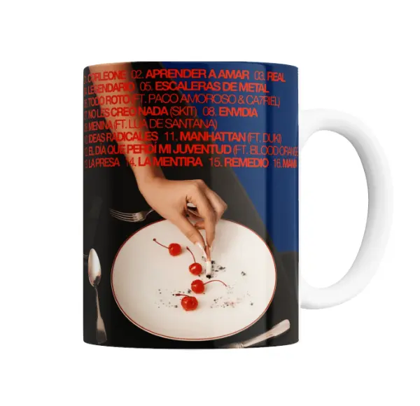 Taza de Cerámica Nathy Peluso Tracklist Cerezas