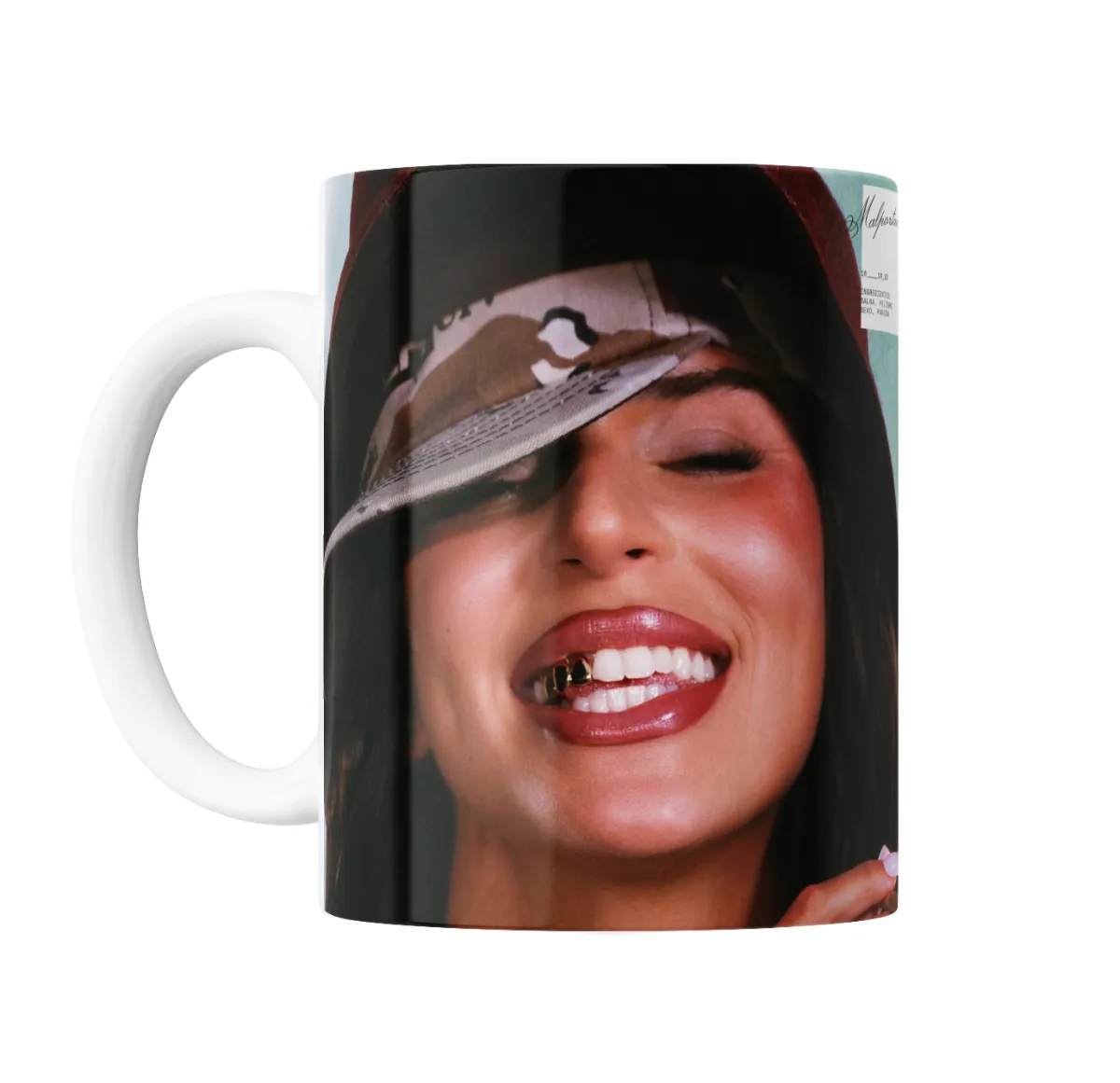 Taza de Cerámica Nathy Peluso Gorra y Grillz Dorado - vista 2