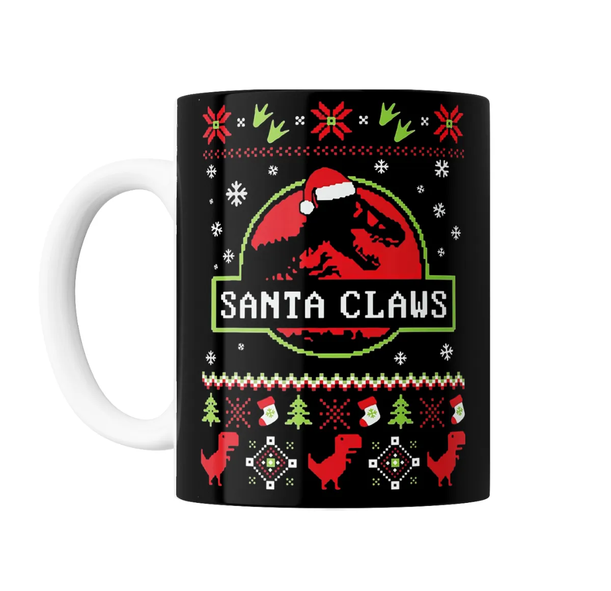 Taza de Cerámica Santa Claws T-Rex Navideño - vista 2
