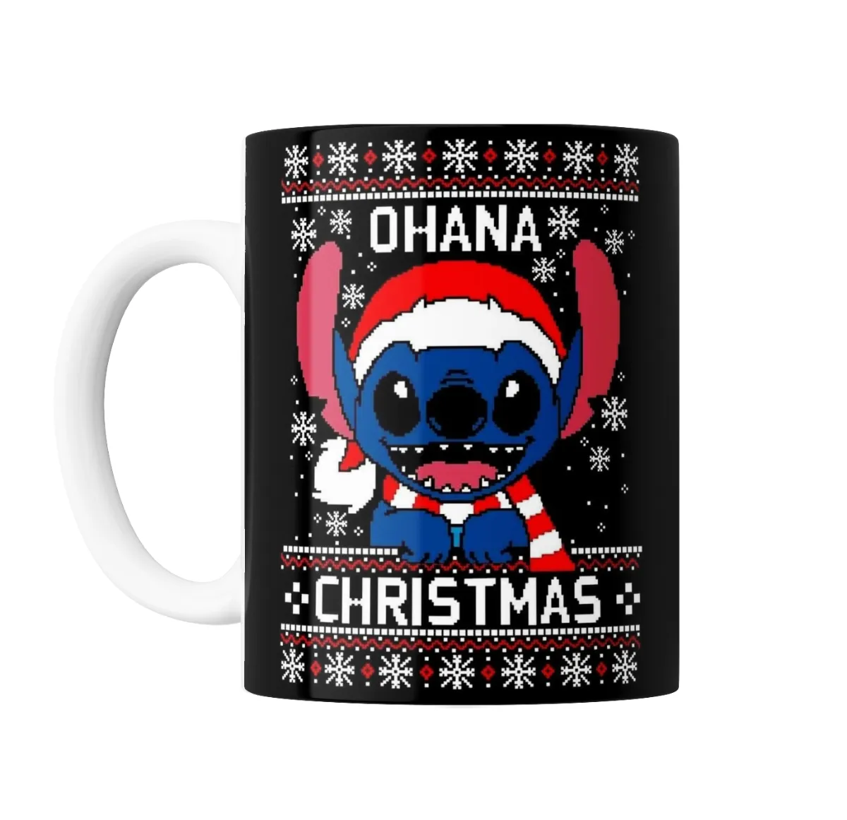 Taza de Cerámica Lilo & Stitch Stitch Navideño Ohana - vista 2