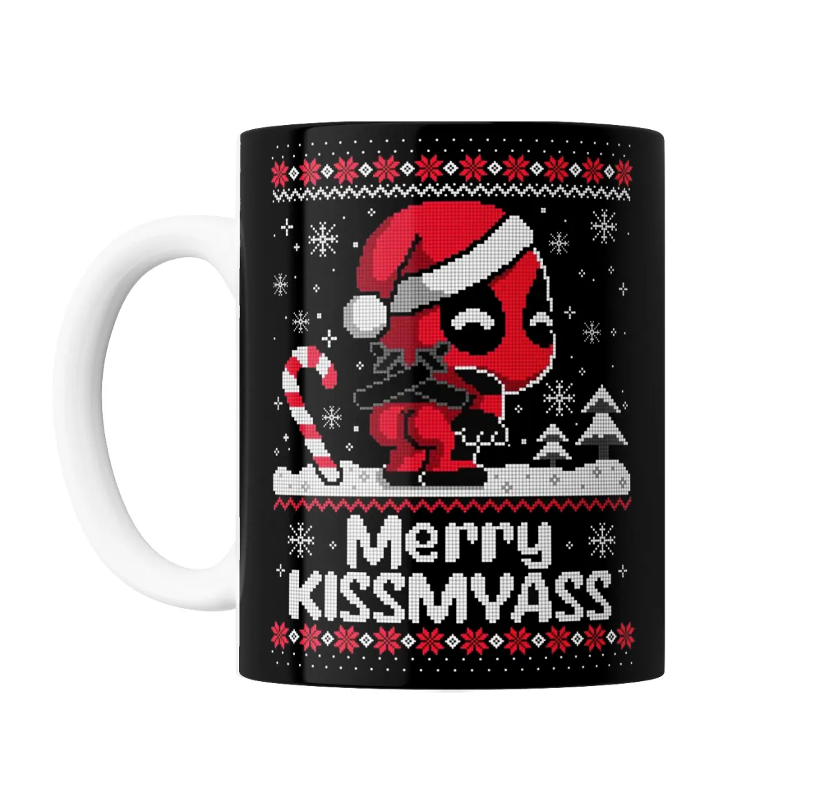 Taza de Cerámica Deadpool Navidad Merry Kissmyass - vista 2
