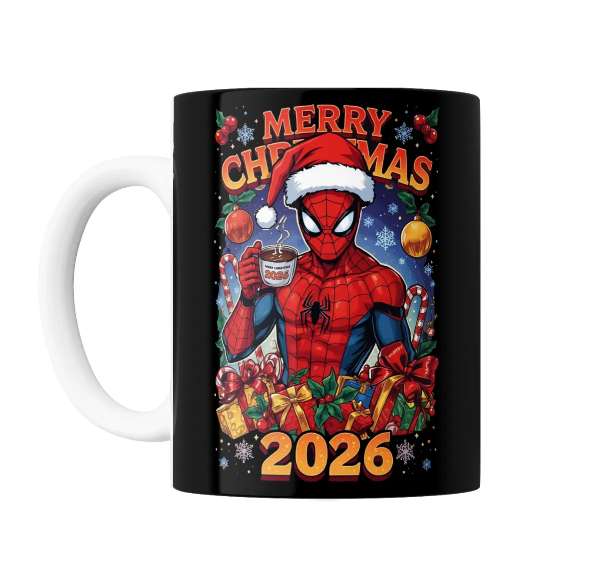 Taza de Cerámica Spiderman Navidad Merry Christmas 2026 - vista 2
