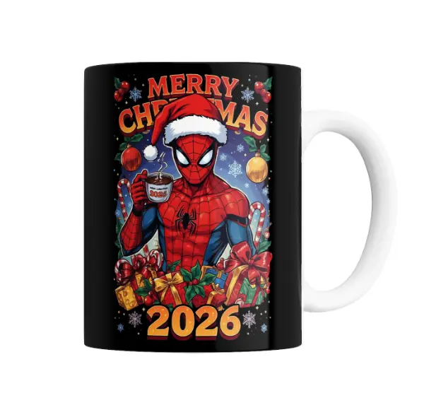 Taza de Cerámica Spiderman Navidad Merry Christmas 2026