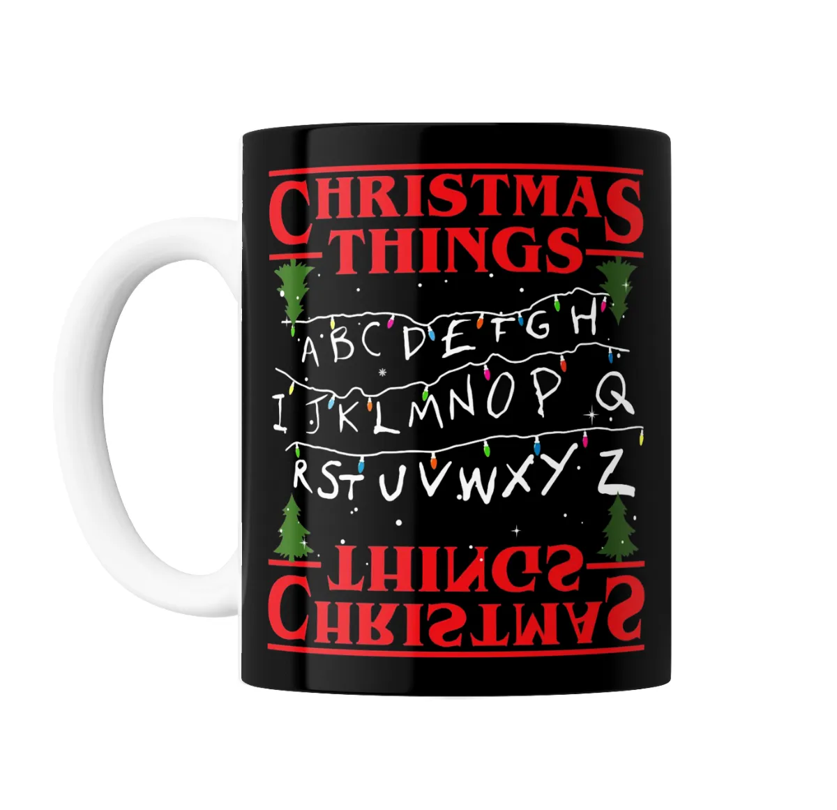 Taza de Cerámica Stranger Things Christmas Things Luces Navideñas - vista 2