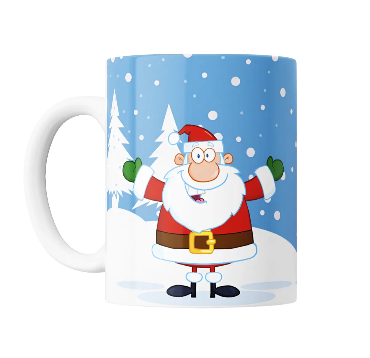 Taza de Cerámica Renna de Navidad con Campanita y Nariz Roja - vista 2