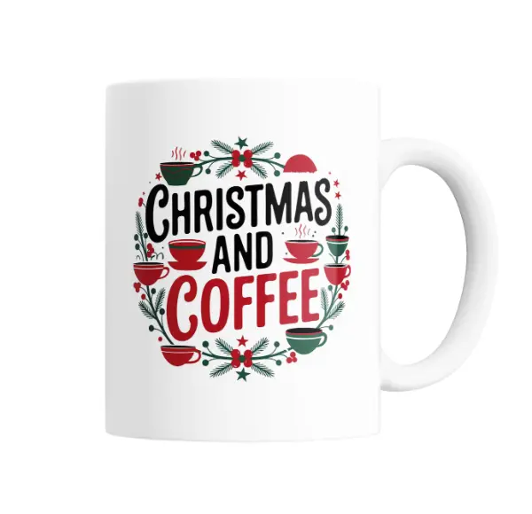 Taza de Cerámica Christmas and Coffee Navidad