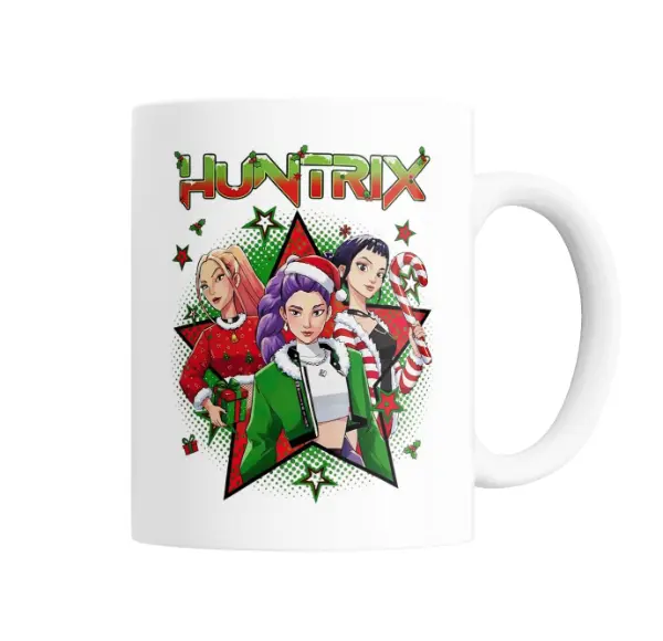 Taza de Cerámica KPop Demon Hunters Huntrix Navidad