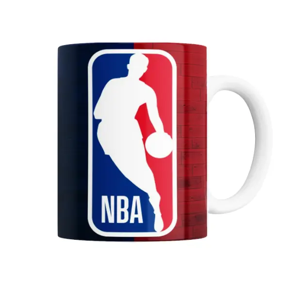 Taza de Cerámica NBA Logo Azul y Rojo