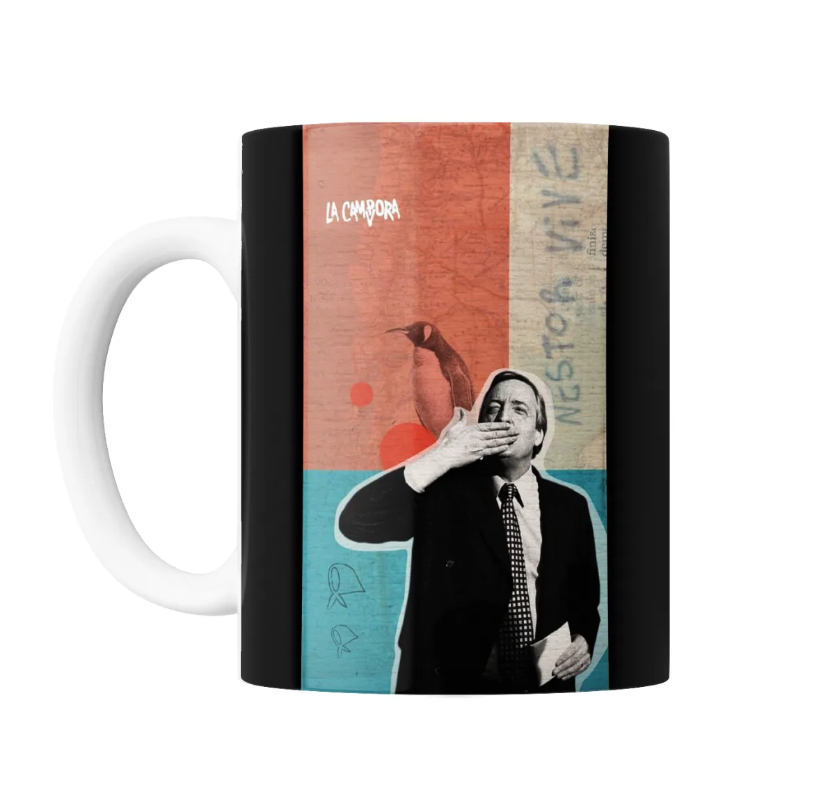 Taza de Cerámica Nestor Vive La Cámpora Pingüino - vista 2