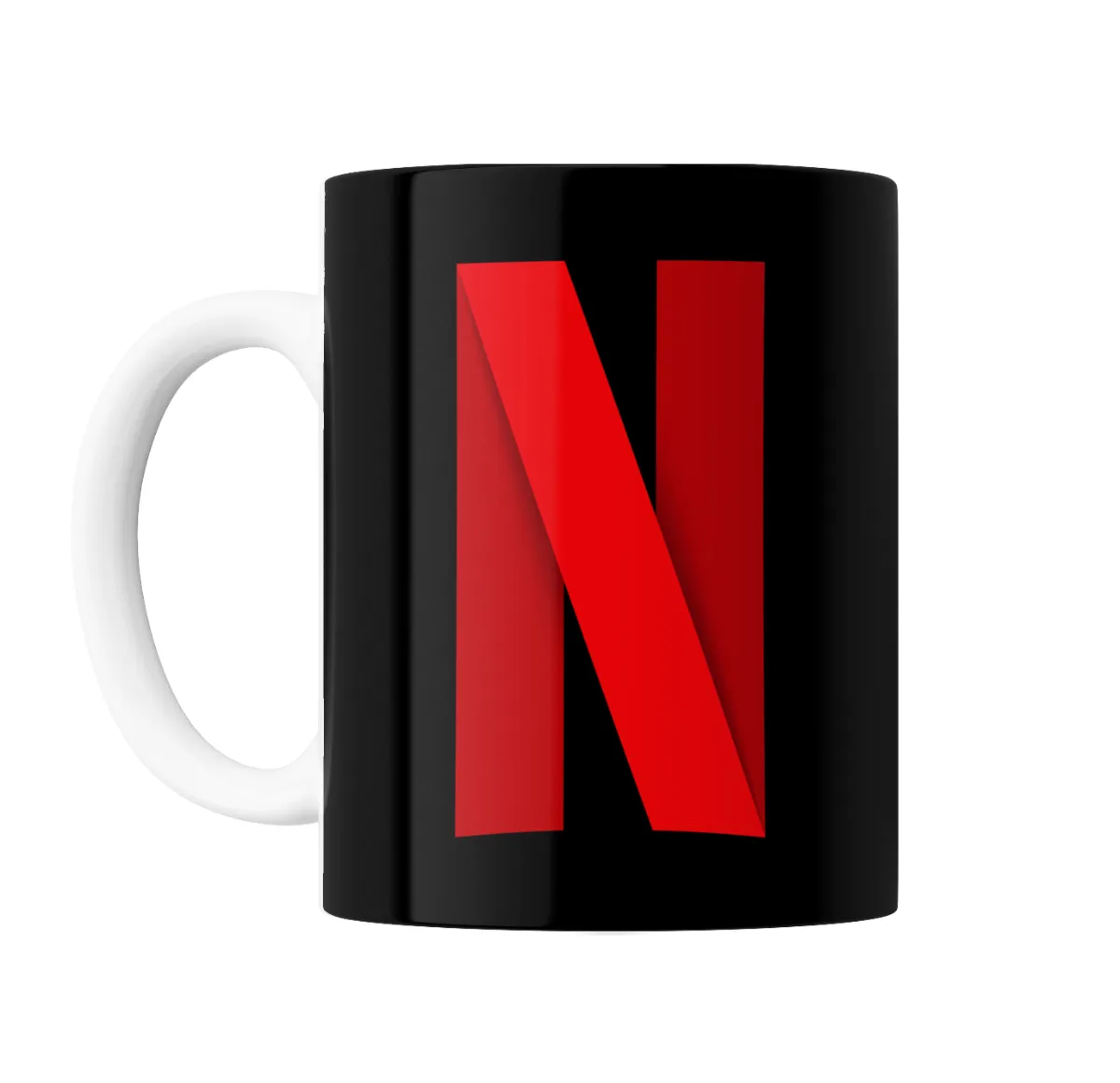 Taza de Cerámica Netflix Logo Rojo sobre Negro - vista 2