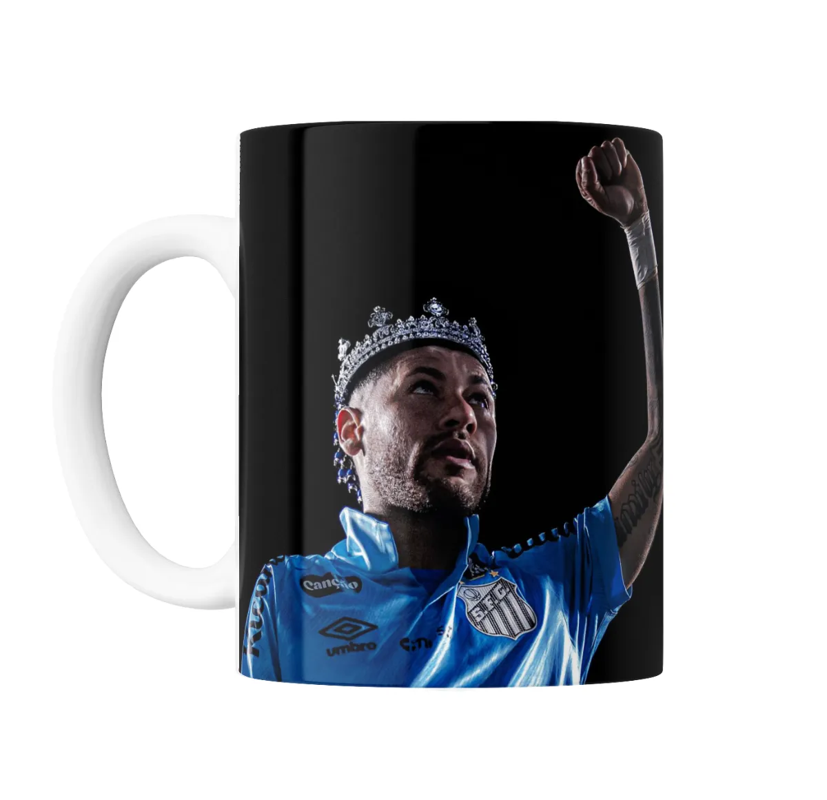Taza de Cerámica Neymar Santos con corona - vista 2