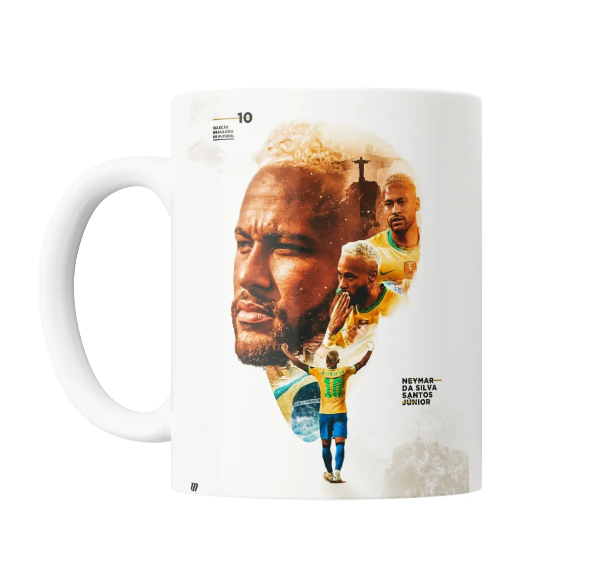 Taza de Cerámica Neymar Seleção Brasileira 10 Cristo Redentor - vista 2