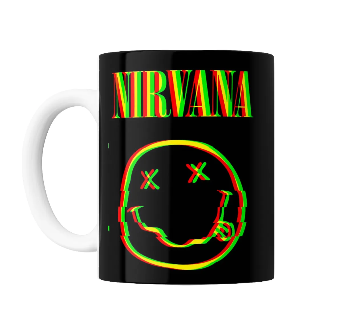 Taza de Cerámica Nirvana Smiley Glitch - vista 2