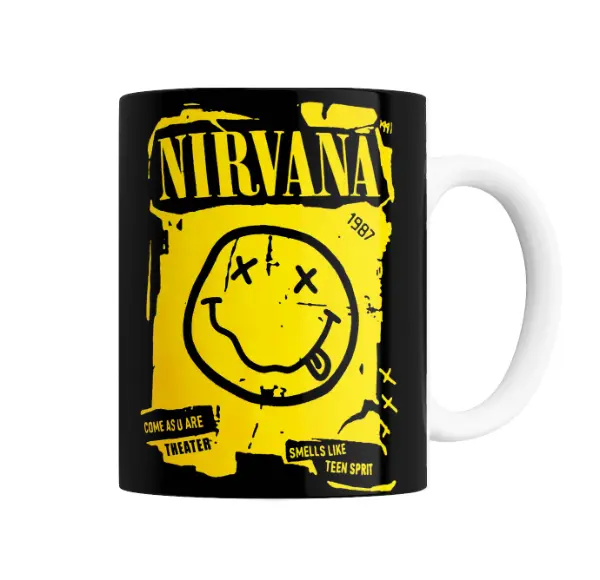 Taza de Cerámica Nirvana Smiley Come as you are
