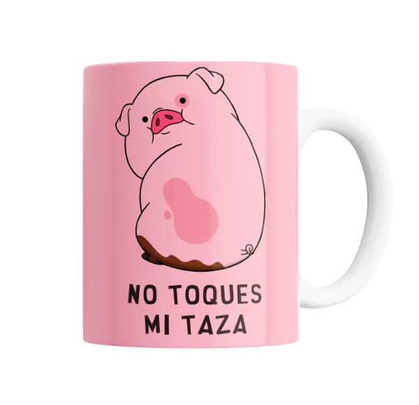 Taza de Cerámica Gravity Falls Waddles No Toques Mi Taza