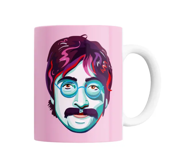 Taza de Cerámica The Beatles John Lennon Retrato Pop Art