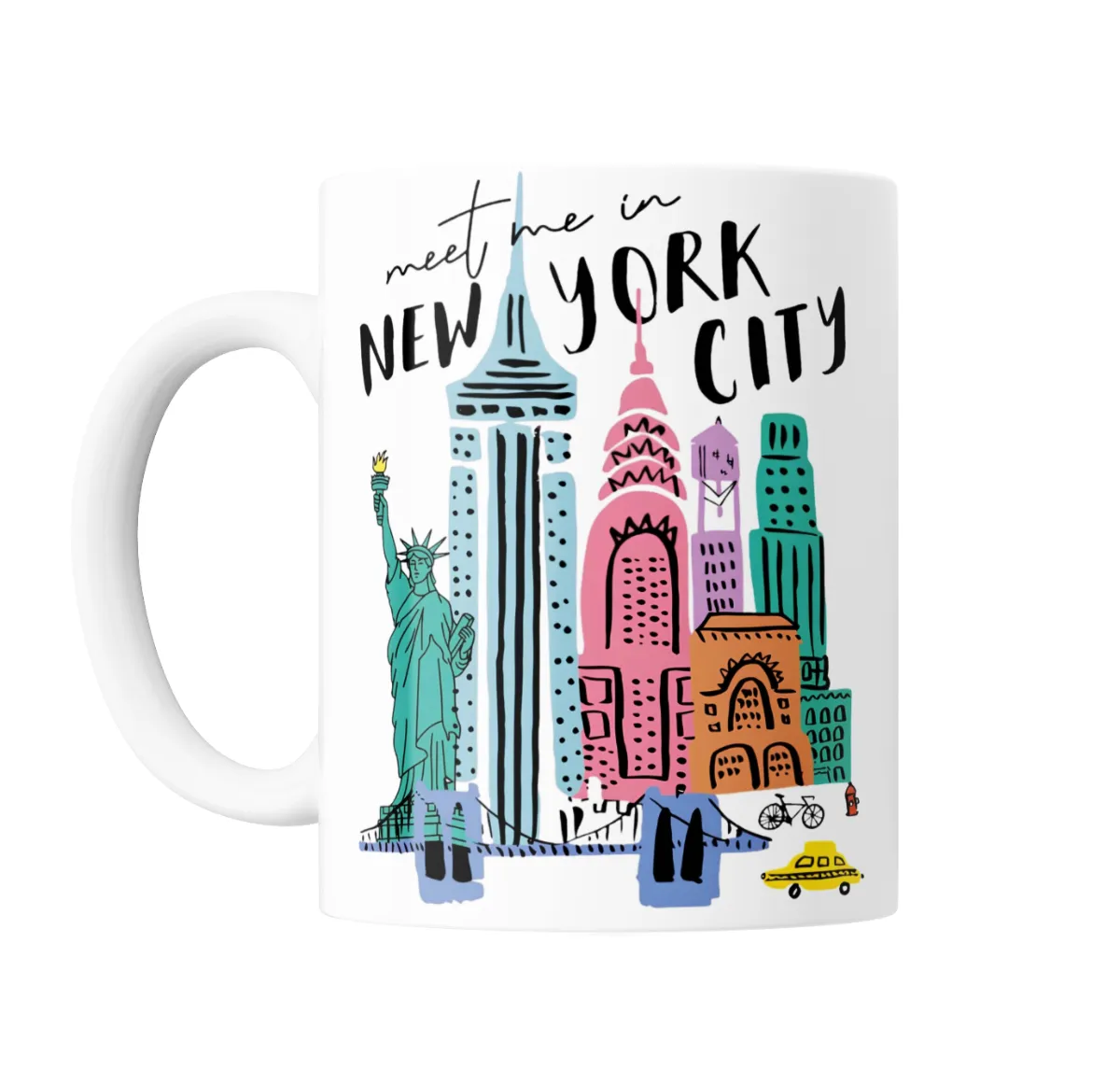 Taza de Cerámica Meet Me in New York City Skyline Colorido - vista 2