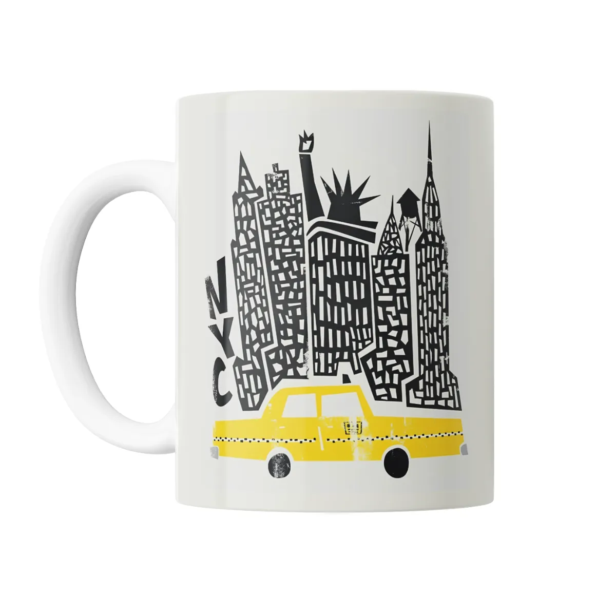 Taza de Cerámica Nueva York NYC Taxi Skyline - vista 2