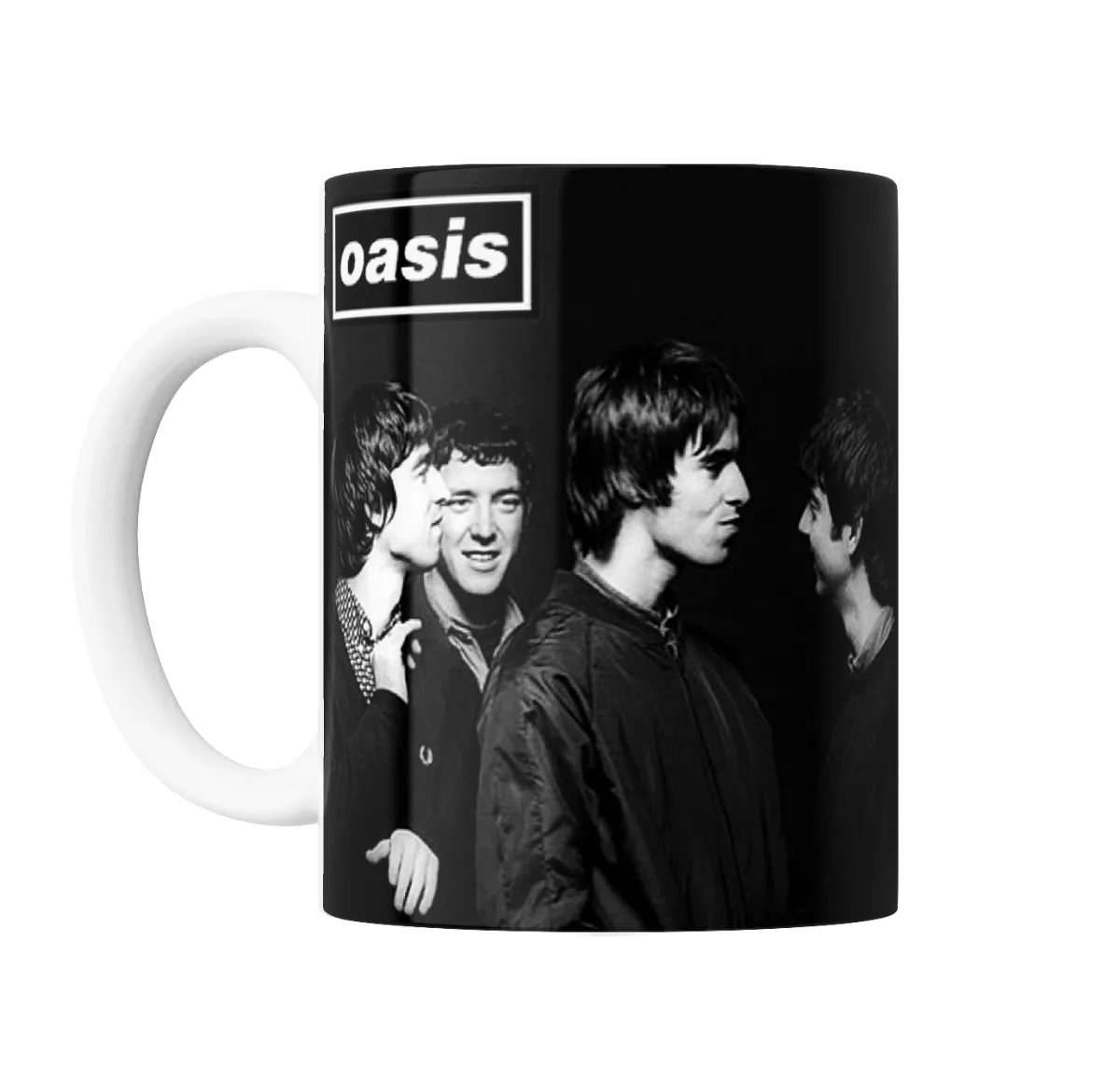 Taza de Cerámica Oasis Banda Blanco y Negro - vista 2