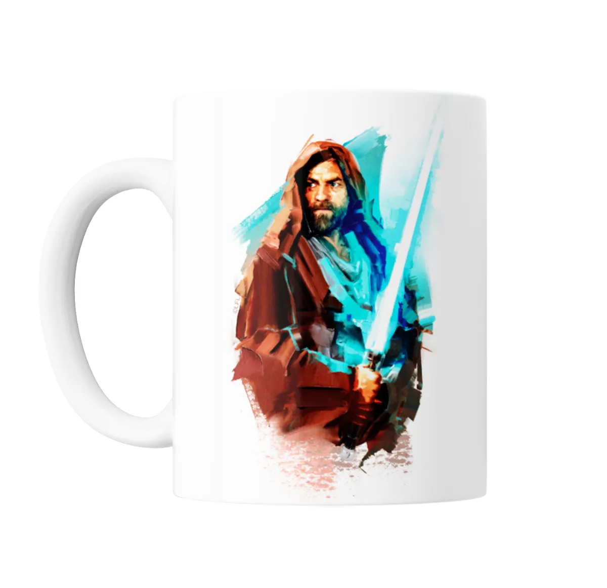 Taza de Cerámica Star Wars Obi-Wan Kenobi Sable de Luz Acuarela - vista 2