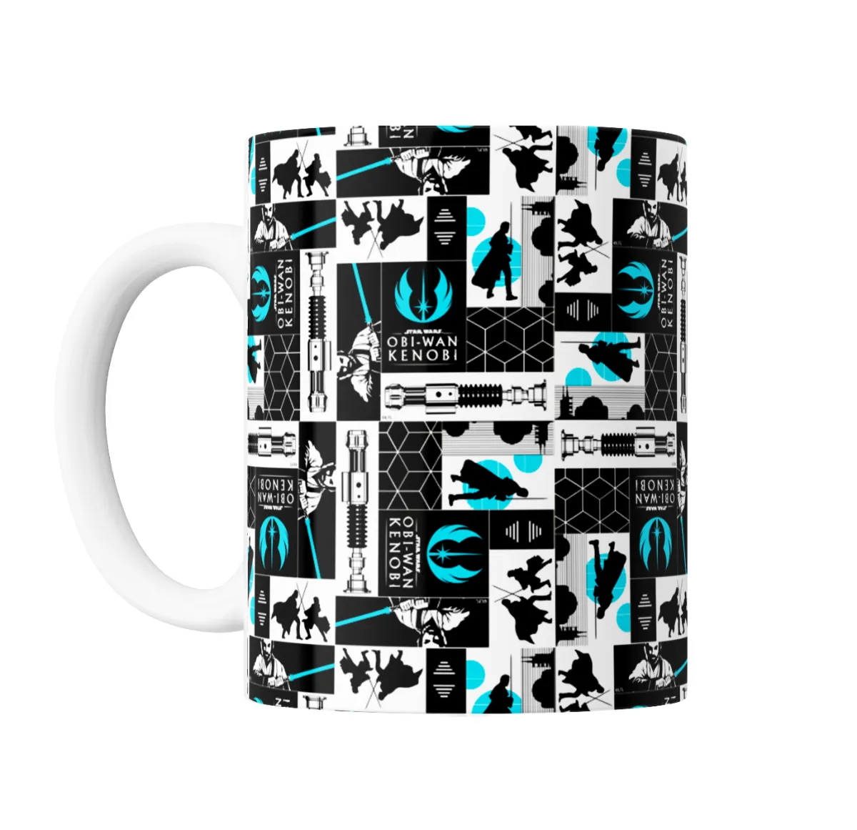 Taza de Cerámica Star Wars Obi-Wan Kenobi Diseño Patchwork Sables de Luz - vista 2