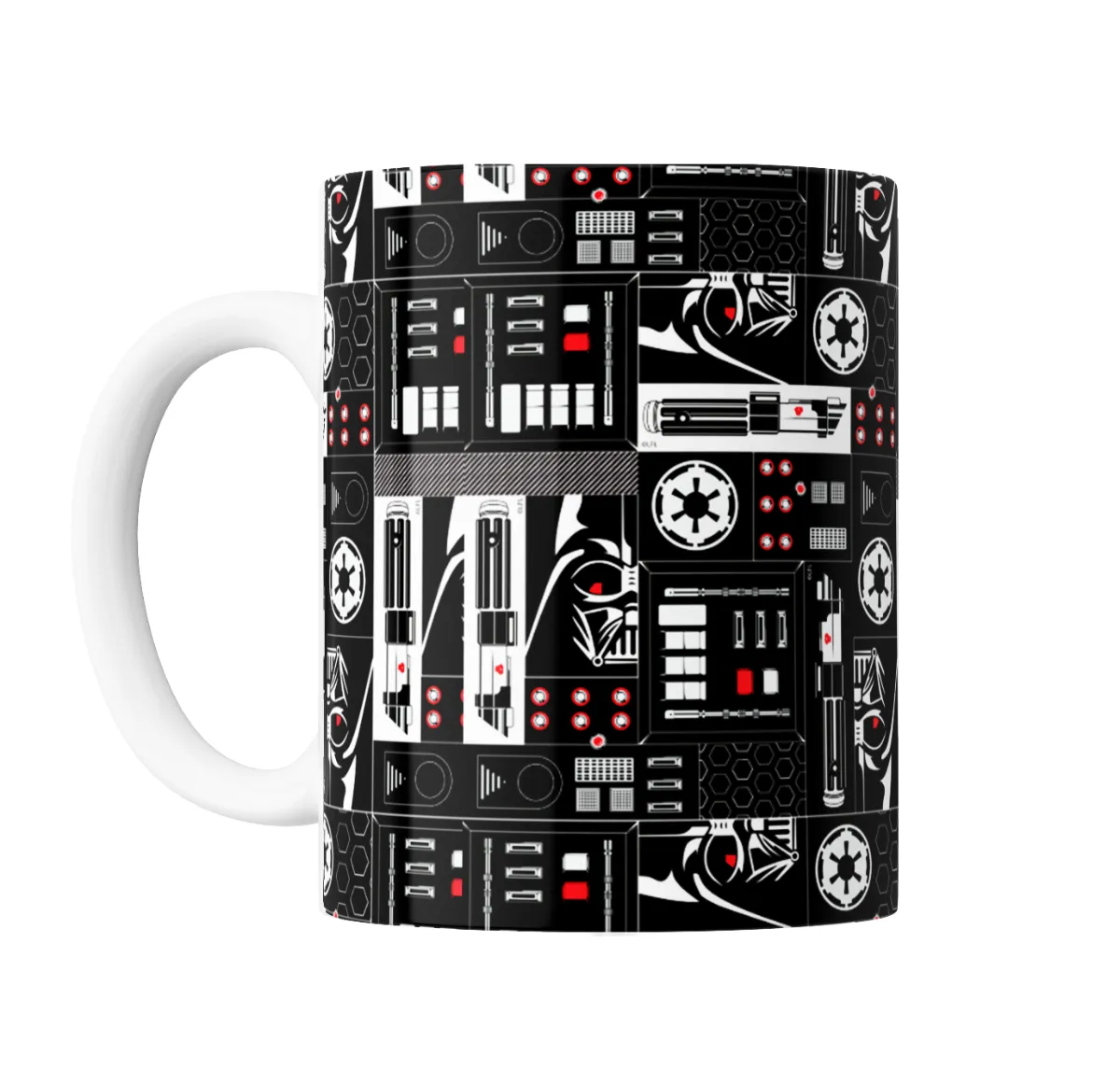 Taza de Cerámica Star Wars Darth Vader Patrón Sables Láser - vista 2