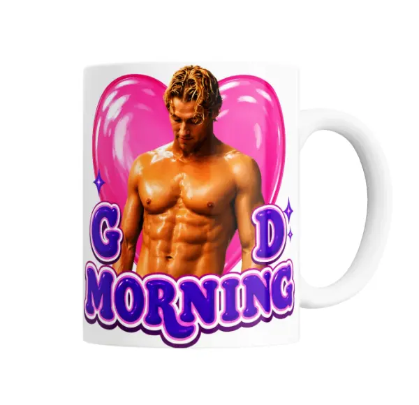 Taza de Cerámica Off Campus Good Morning Corazón Rosa