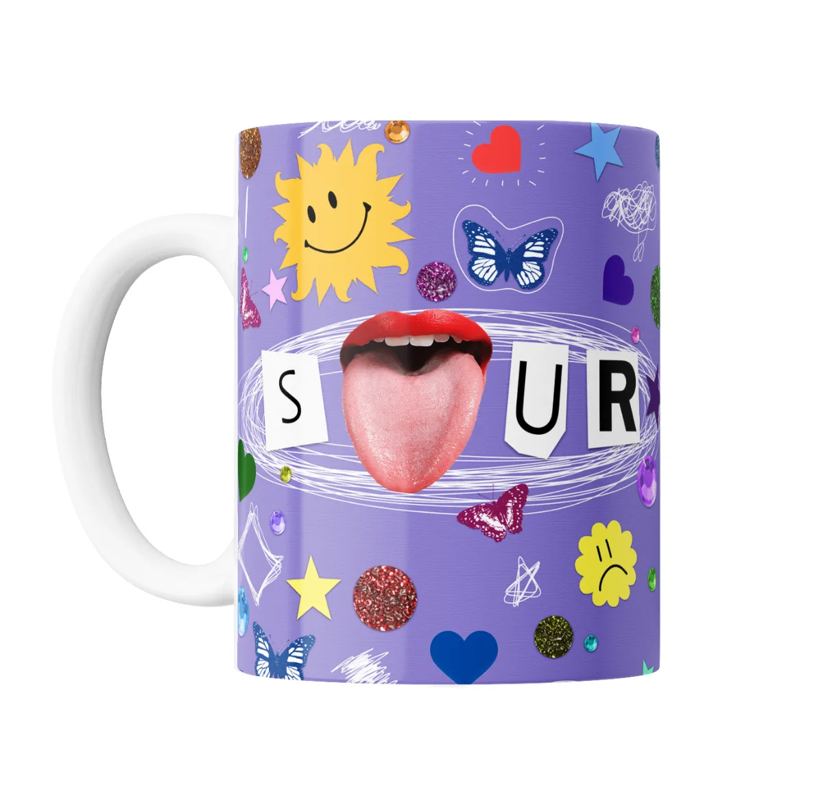 Taza de Cerámica Olivia Rodrigo SOUR Labios y Lengua - vista 2