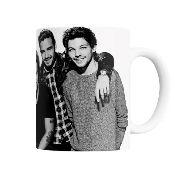 Taza de Cerámica One Direction Banda Foto Blanco y Negro