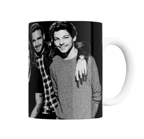 Taza de Cerámica One Direction Foto Grupal Blanco y Negro