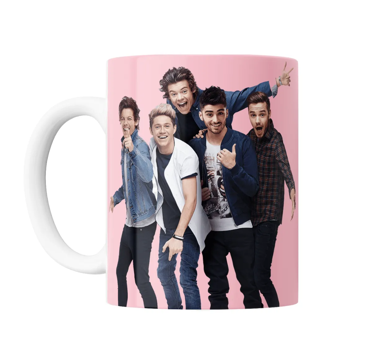 Taza de Cerámica One Direction Banda Foto Grupal Rosa - vista 2