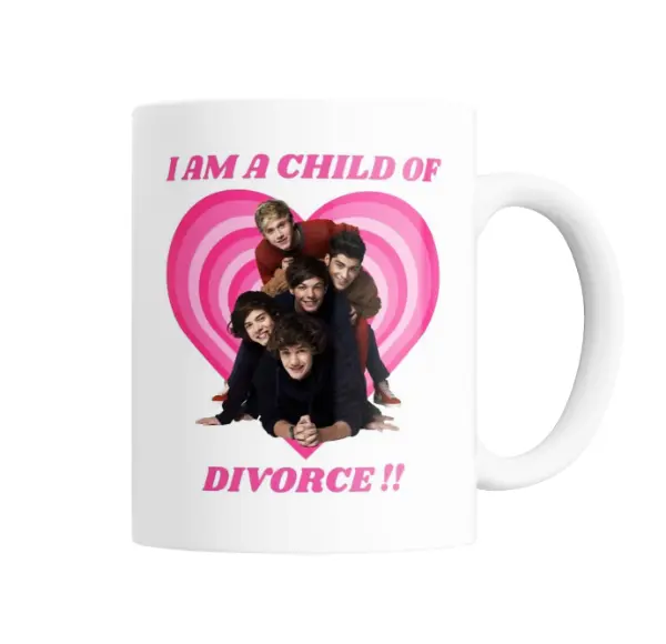 Taza de Cerámica One Direction I Am a Child of Divorce