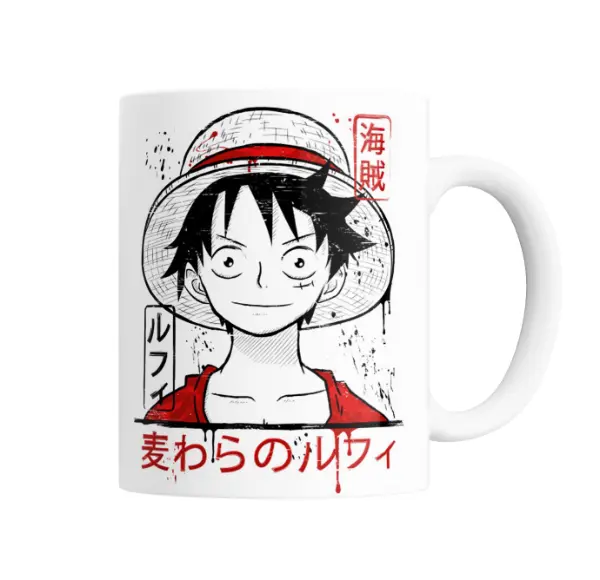 Taza de Cerámica One Piece Monkey D. Luffy Sketch