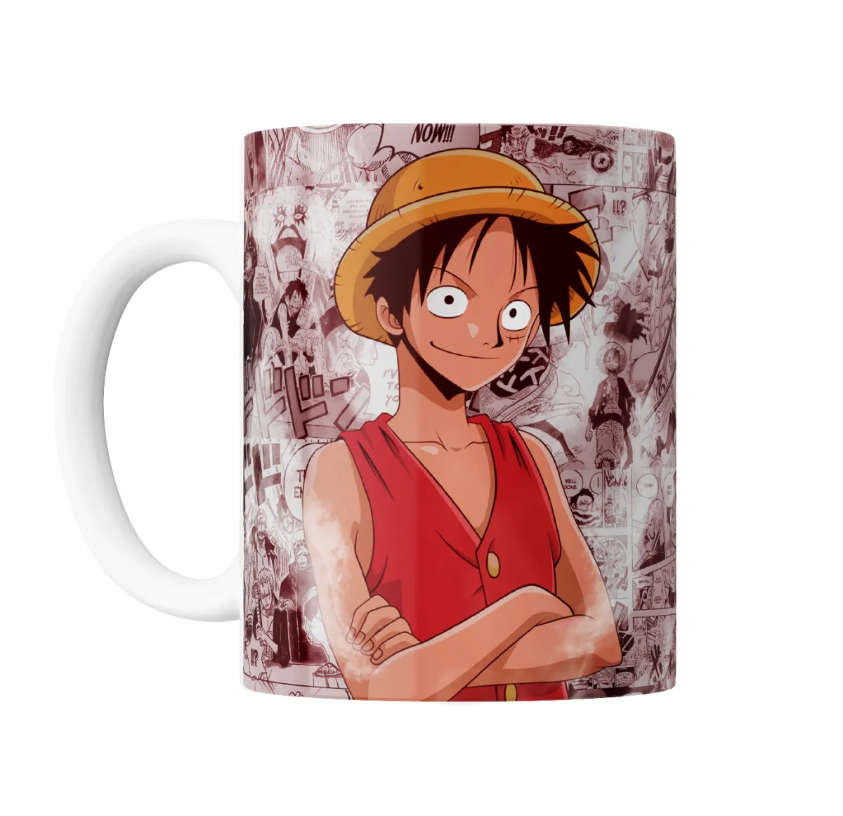 Taza de Cerámica One Piece Monkey D. Luffy con los brazos cruzados - vista 2