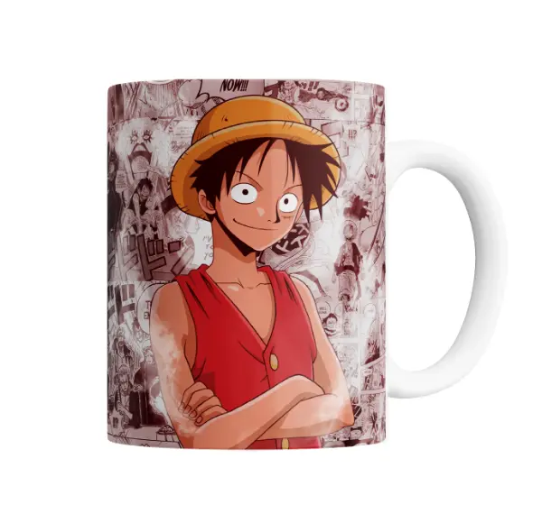Taza de Cerámica One Piece Monkey D. Luffy con los brazos cruzados