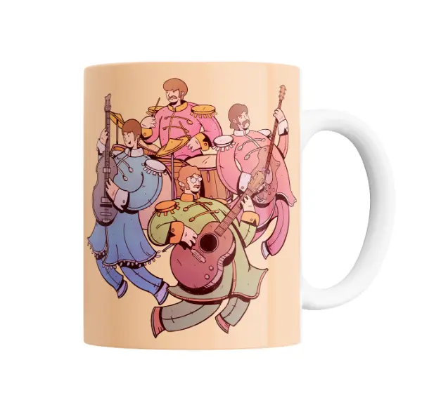 Taza de Cerámica The Beatles Sgt. Pepper Uniformes Coloridos