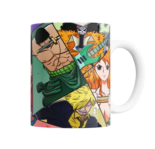 Taza de Cerámica One Piece Luffy Nami Chopper Jinbe