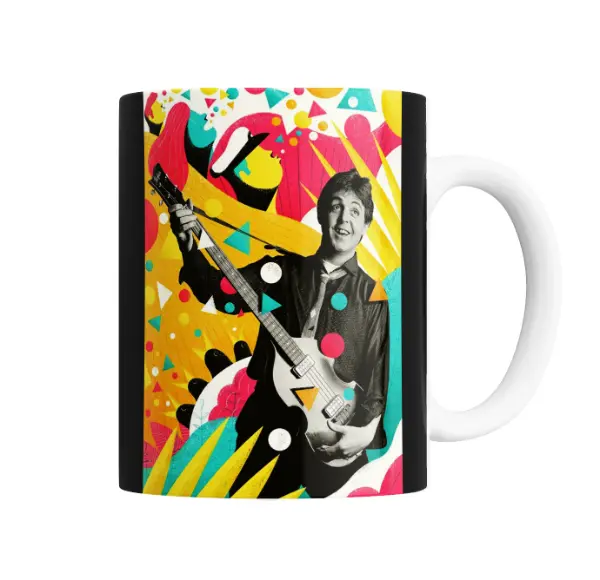 Taza de Cerámica The Beatles Músico con Bajo Pop Art