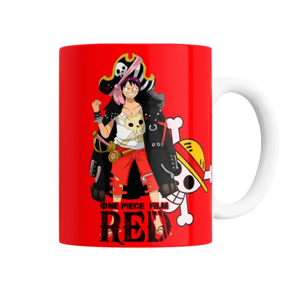 Taza de Cerámica One Piece Film Red Luffy y Uta