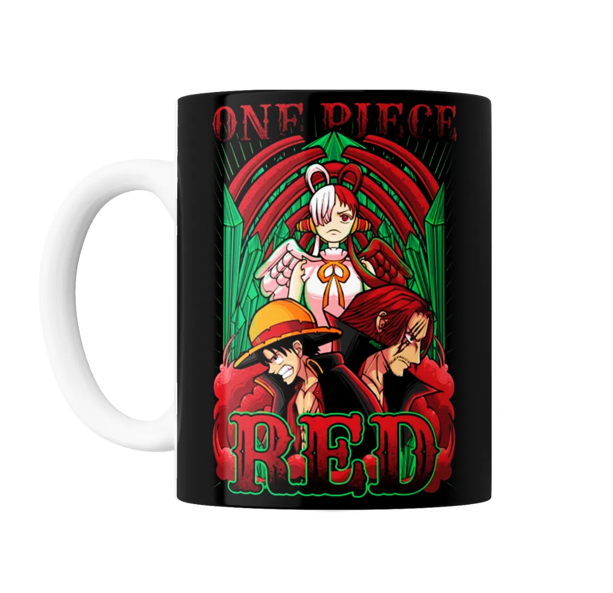 Taza de Cerámica One Piece Red Uta Luffy Shanks - vista 2