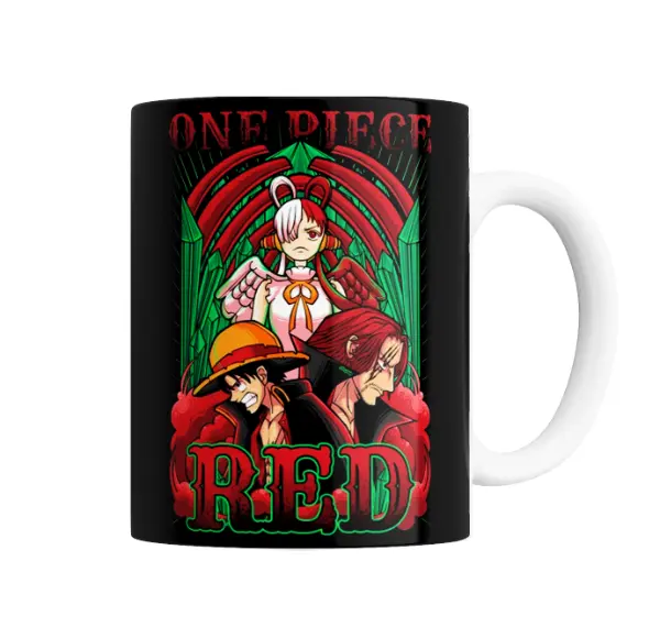 Taza de Cerámica One Piece Red Uta Luffy Shanks
